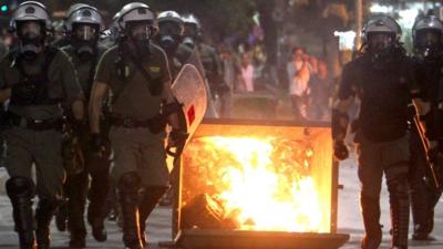 Greek police in Thessaloniki