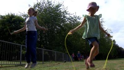 Children skipping