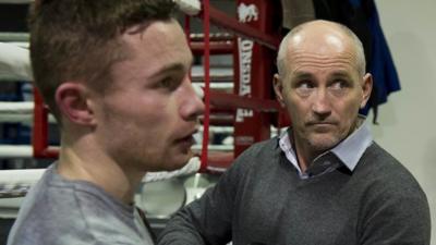 Carl Frampton with Barry McGuigan