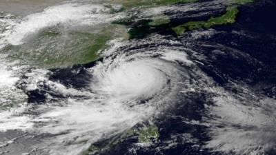 Satellite image of Typhoon Usagi