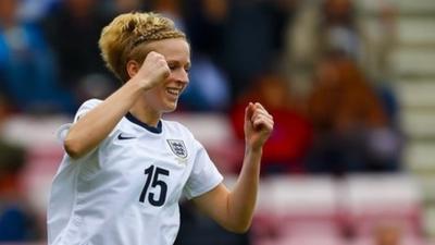 Natasha Dowie celebrates