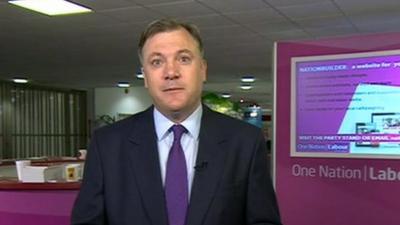 Shadow Chancellor Ed Balls