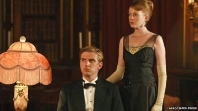 Downton Abbey (seen here are Dan Stevens as Matthew Crawley and Zoe Boyle as Lavinia Swire)