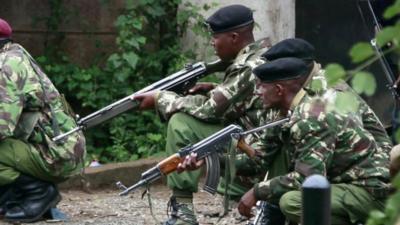 Armed Kenyan police