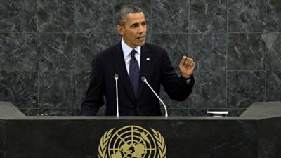 President Barack Obama addresses the UN General Assembly