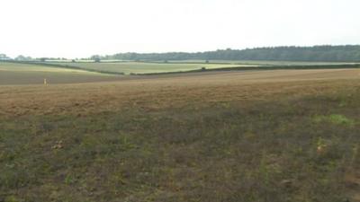 The farmland where the solar panels would be put up