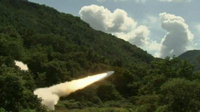 US military forces test Multiple Launch Rocket System in South Korea