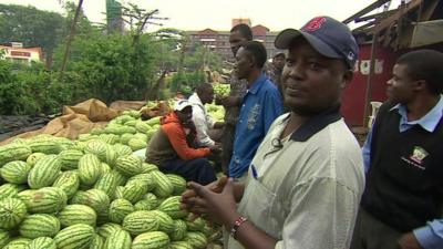 Market trader James Mwangi