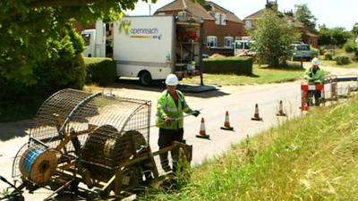 Broadband being installed