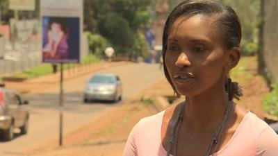 Jewellery shop owner Irene Anyango