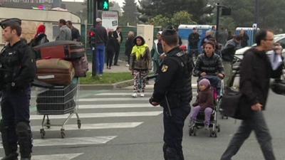 Footage of the police operation in Roubaix