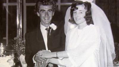 David and Brenda Caunter on their wedding day