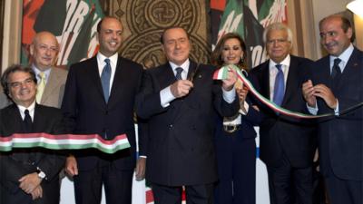 Silvio Berlusconi opening new Forza Italia HQ in Rome (19 Sept. 2013)