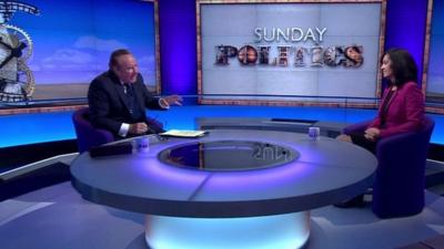 Andrew Neil and Caroline Flint