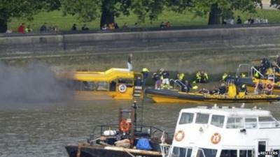 Rescue teams at scene of boat fire