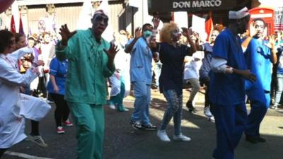 Thriller protest in Manchester