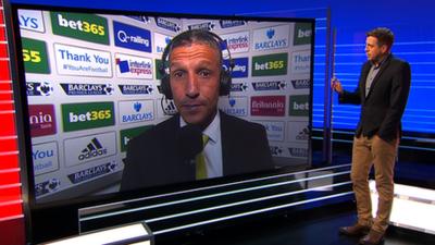 Chris Hughton speaks to Mark Chapman