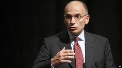 Italian Prime Minister Enrico Letta