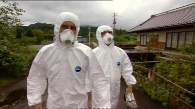 An inspection near Fukushima