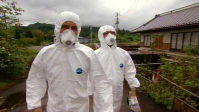 An inspection near Fukushima