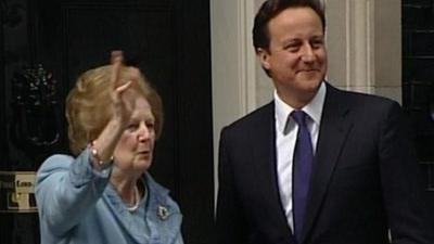 Margaret Thatcher and David Cameron