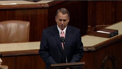 John Boehner on the House floor