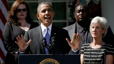 President Obama in Rose Garden of White House