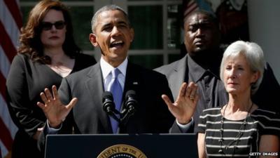 President Obama in Rose Garden of White House