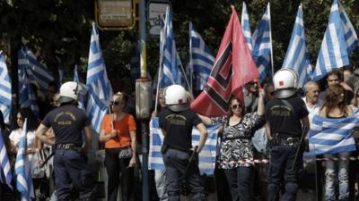 Golden Dawn supporters in Athens