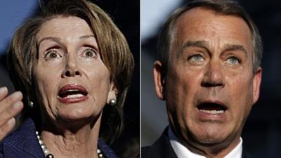 Nancy Pelosi and John Boehner