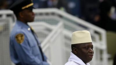 President of Gambia Yahya Jammeh speaks during the United Nations 68th session of the General Assembly at U.N. headquarters in New York