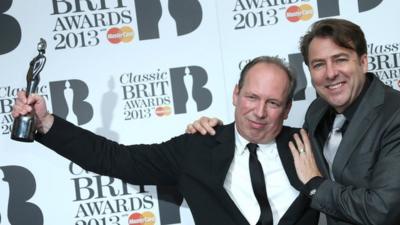 Classic Brit winner Hans Zimmer and presenter Jonathan Ross