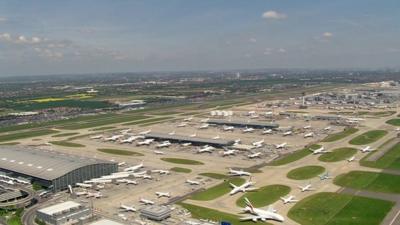 Heathrow airport aerial