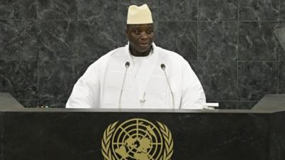 Gambian President Yahya Jammeh at UN