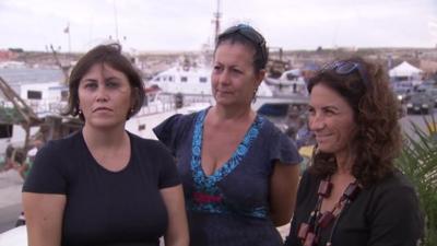 Three women from Lampedusa.