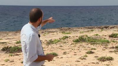 The BBC's Julian Miglierini on the Lampedusa coast