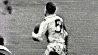 Great Britain's Mick Sullivan scores against Australia at Odsal