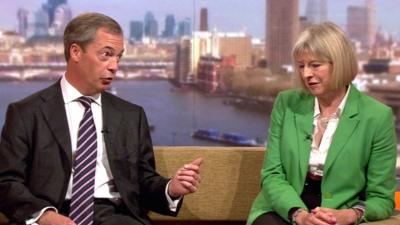 Nigel Farage and Theresa May