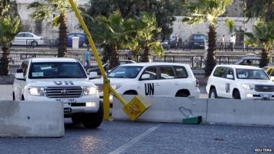 Un vehicles in Syria