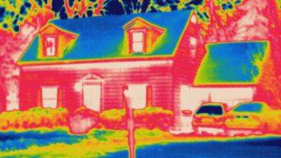 thermogram of a house