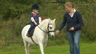 Harry Edwards-Brady riding his horse