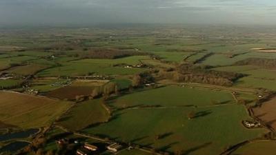 Land from above