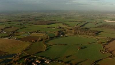 Land from above