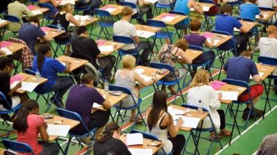 Pupils sitting exams