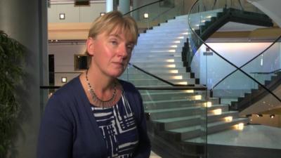 Linda McAvan MEP speaking to BBC in Strasbourg, 8 Oct 13