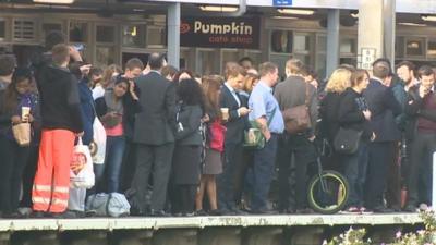 Greater Anglia passengers at Colchester