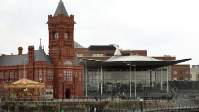 The Senedd in Cardiff Bay