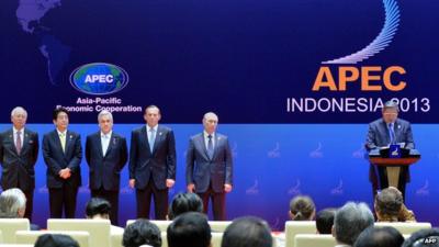 Leaders of various countries at the Apec summit