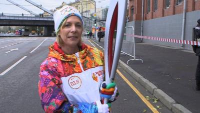 Hazel Irvine is in Moscow to take part in the start of a record-breaking torch relay