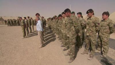 Desert Rats at Camp Bastion in Helmand province